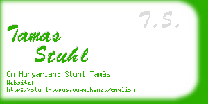 tamas stuhl business card