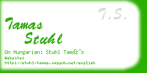 tamas stuhl business card